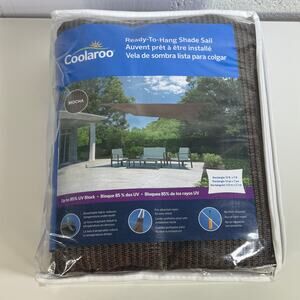 Coolaroo Ready-to-Hang Shade Sail Rectangle,  Mocha 13 X 7